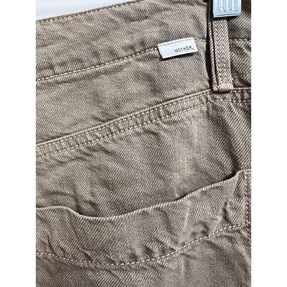MOTHER The Private Cargo Sneak Jeans Size 31 - Size 12 US in Olive Green - Picture 6 of 10